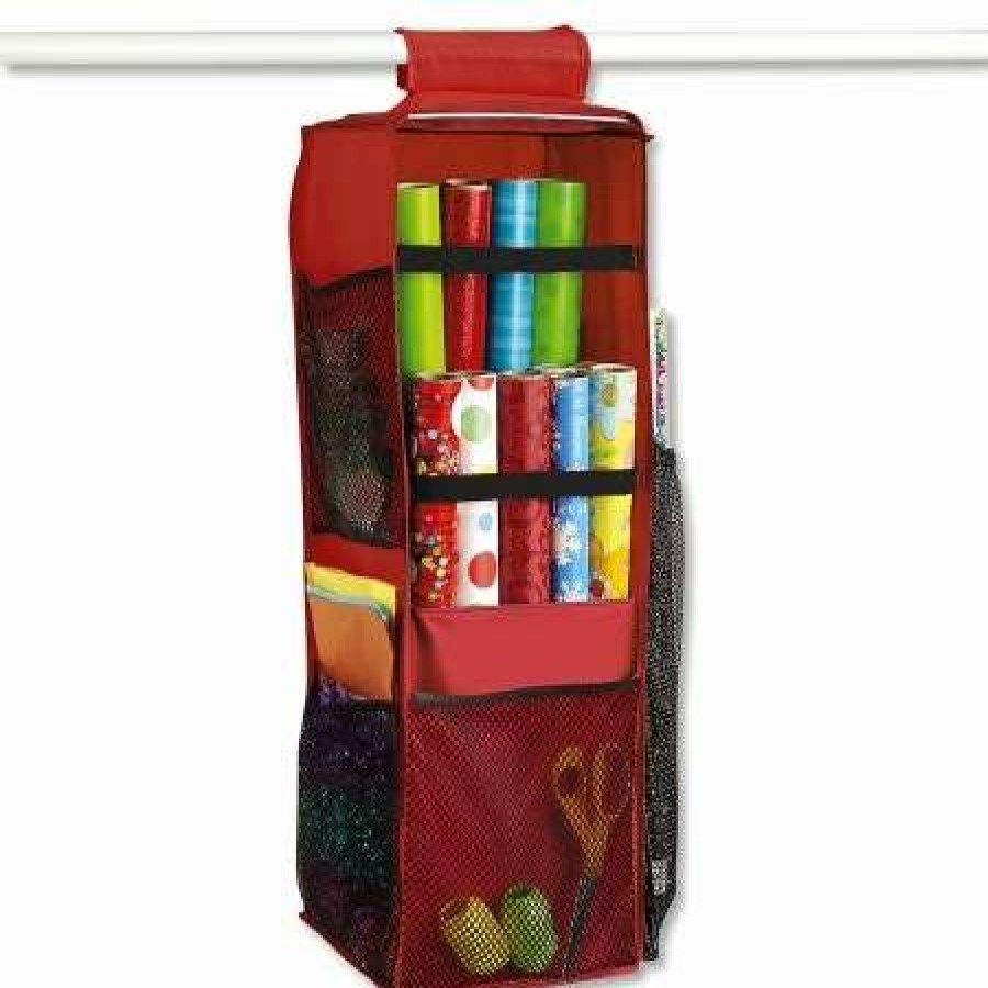 Wrapping Paper * | Closet Rod Christmas Gift-Wrap Organizer