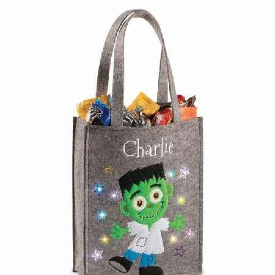 Holidays & Events * | Halloween Personalized Light-Up Frankie Tote Bag