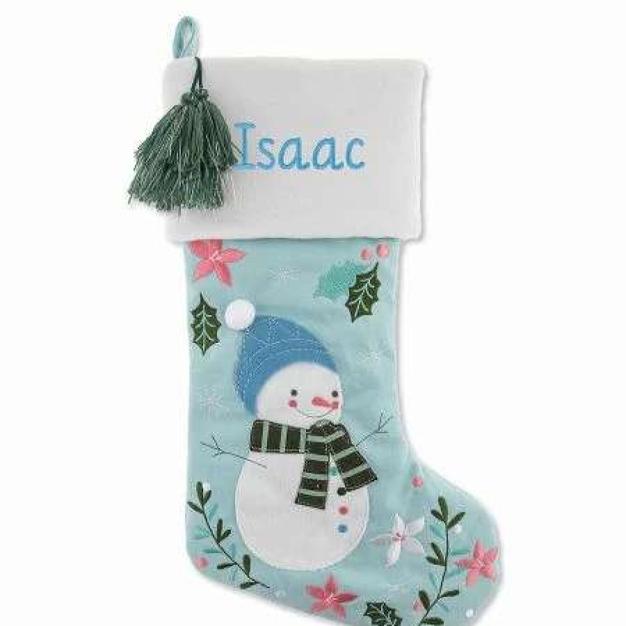 Holidays & Events * | Personalized Embroidered Snowman Stocking By Stephen Joseph