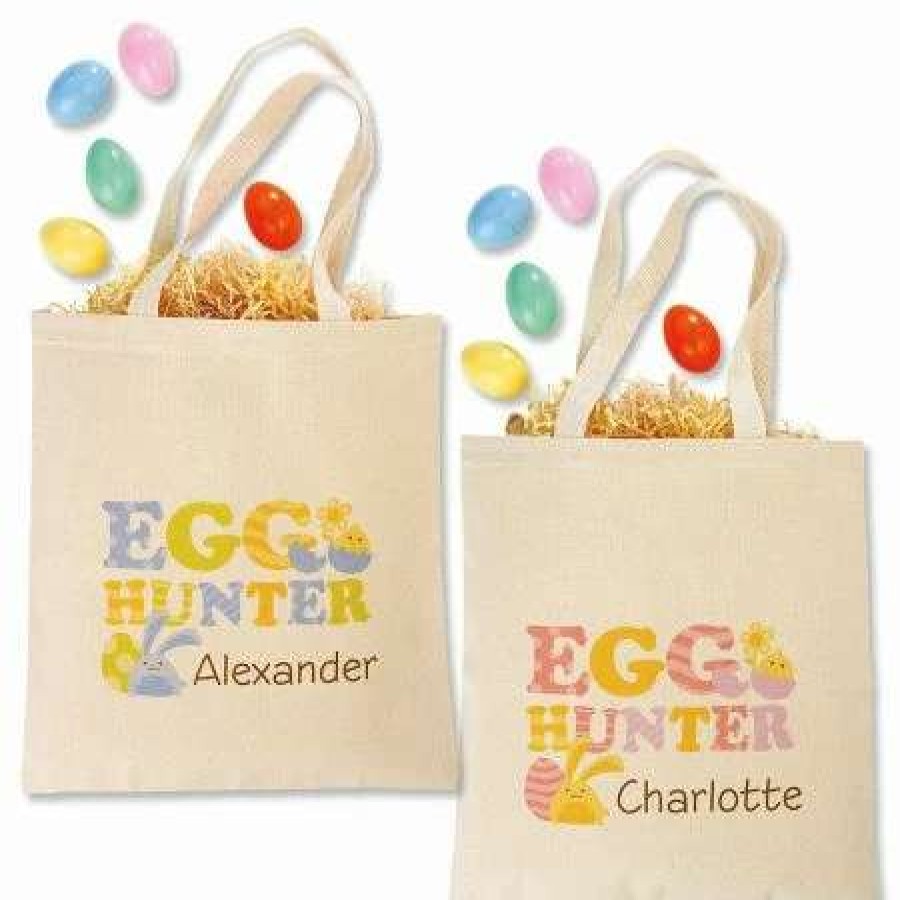 For Home * | Easter Bunny Personalized Canvas Tote