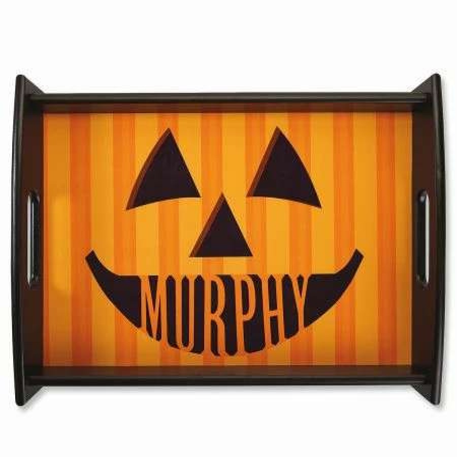 Holidays & Events * | Jack-O'-Lantern Personalized Serving Tray