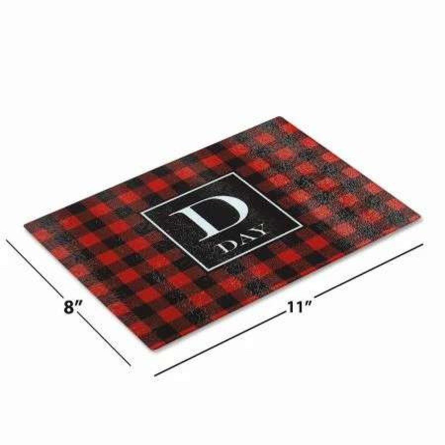 For Home * | Holiday Plaid Tempered Glass Cutting Board