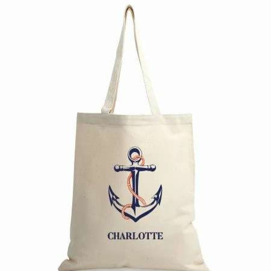 For Kids * | Anchor Personalized Canvas Tote