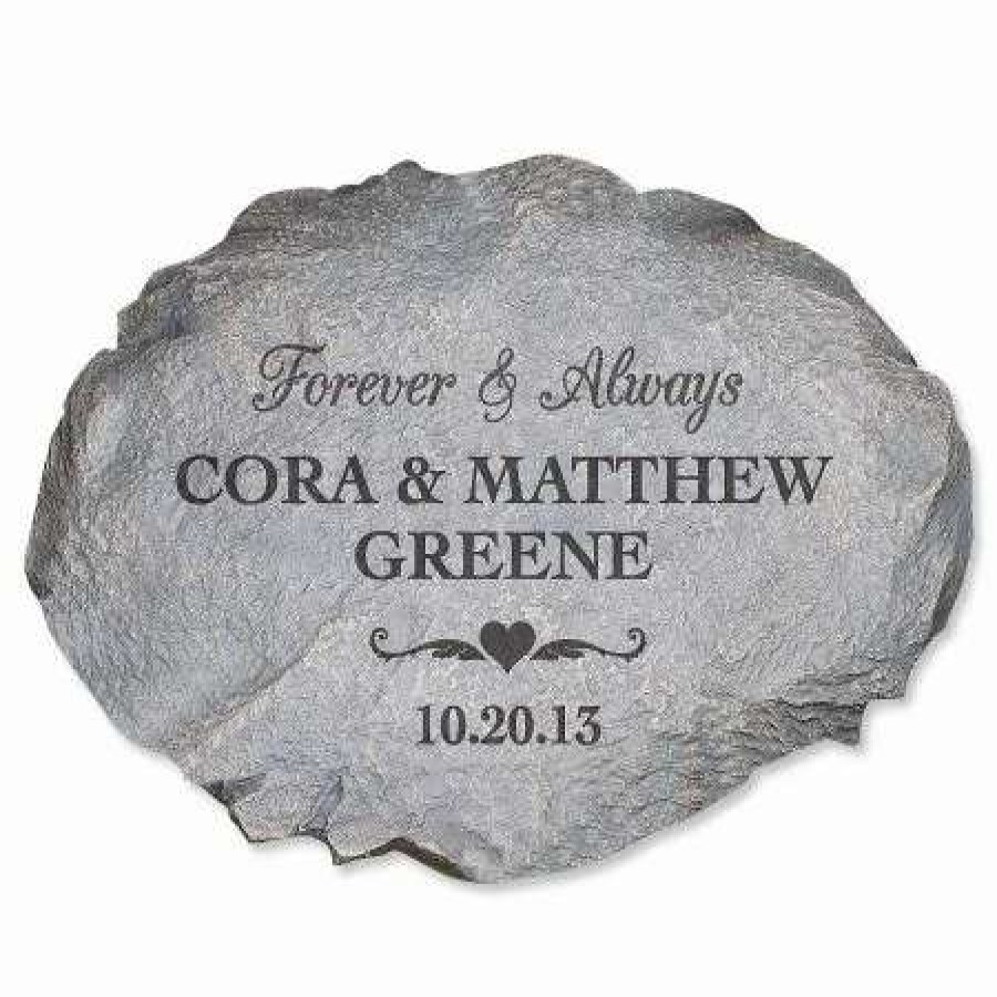 For Home * | Forever And Always Personalized Garden Stone