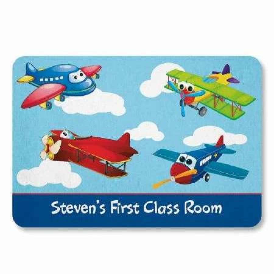 For Kids * | Airplane Personalized Doormat