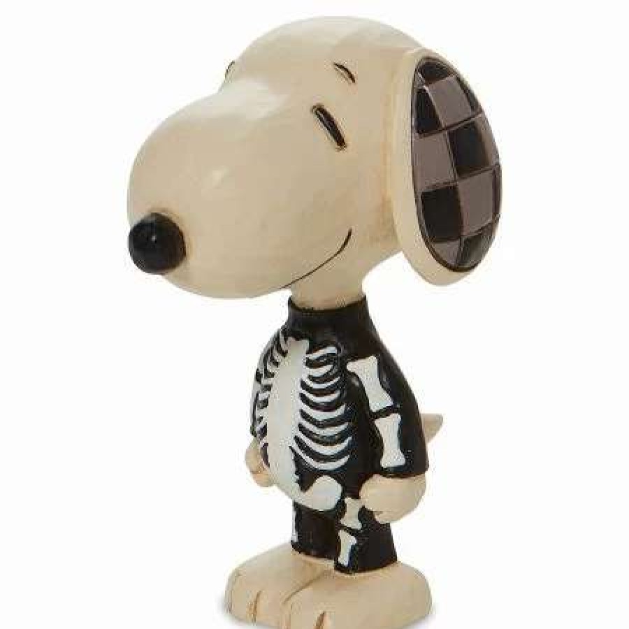 Holidays & Events * | Mini Snoopy Skeleton Figurine By Jim Shore