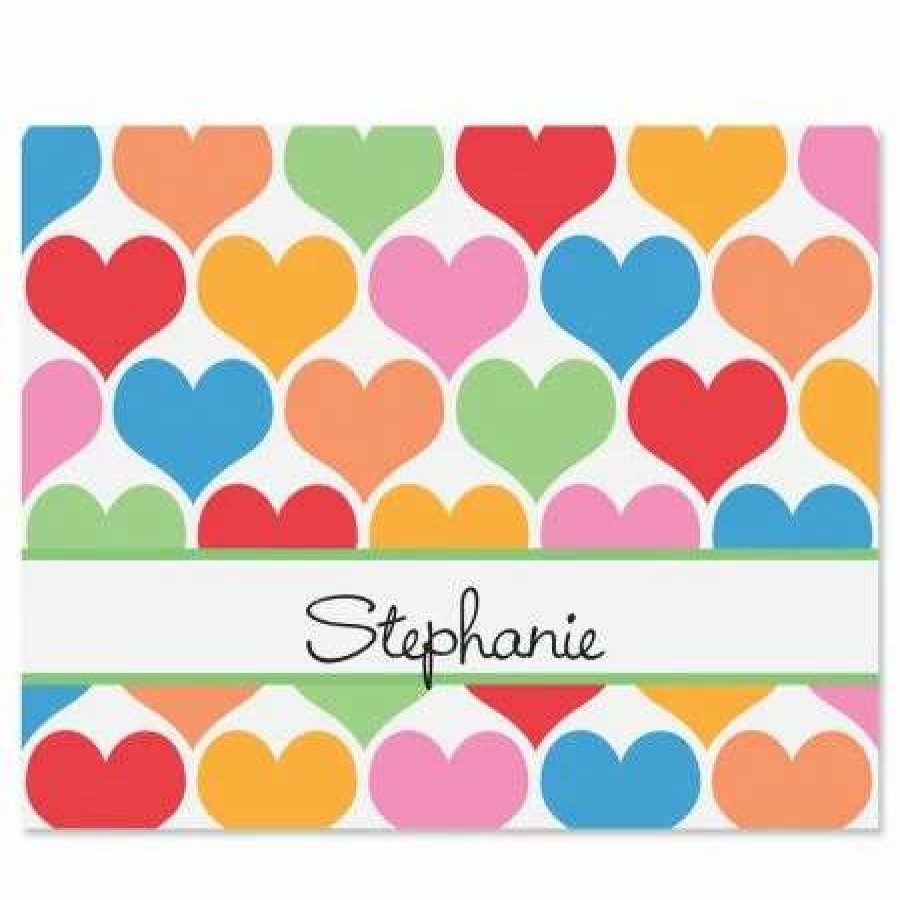 Greeting Cards & Stationery * | Happy Hearts Personalized Note Cards