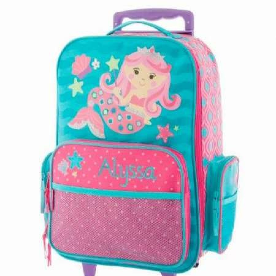 For Kids * | Mermaid 18 Personalized Rolling Luggage By Stephen Joseph