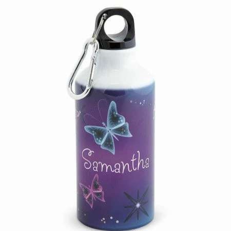 For Kids * | Purple Butterfly Water Bottle