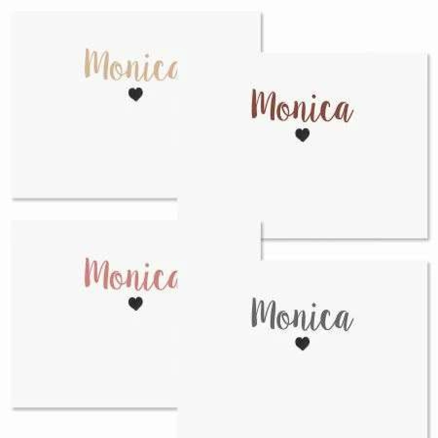 Greeting Cards & Stationery * | Mini Heart Personalized Note Cards