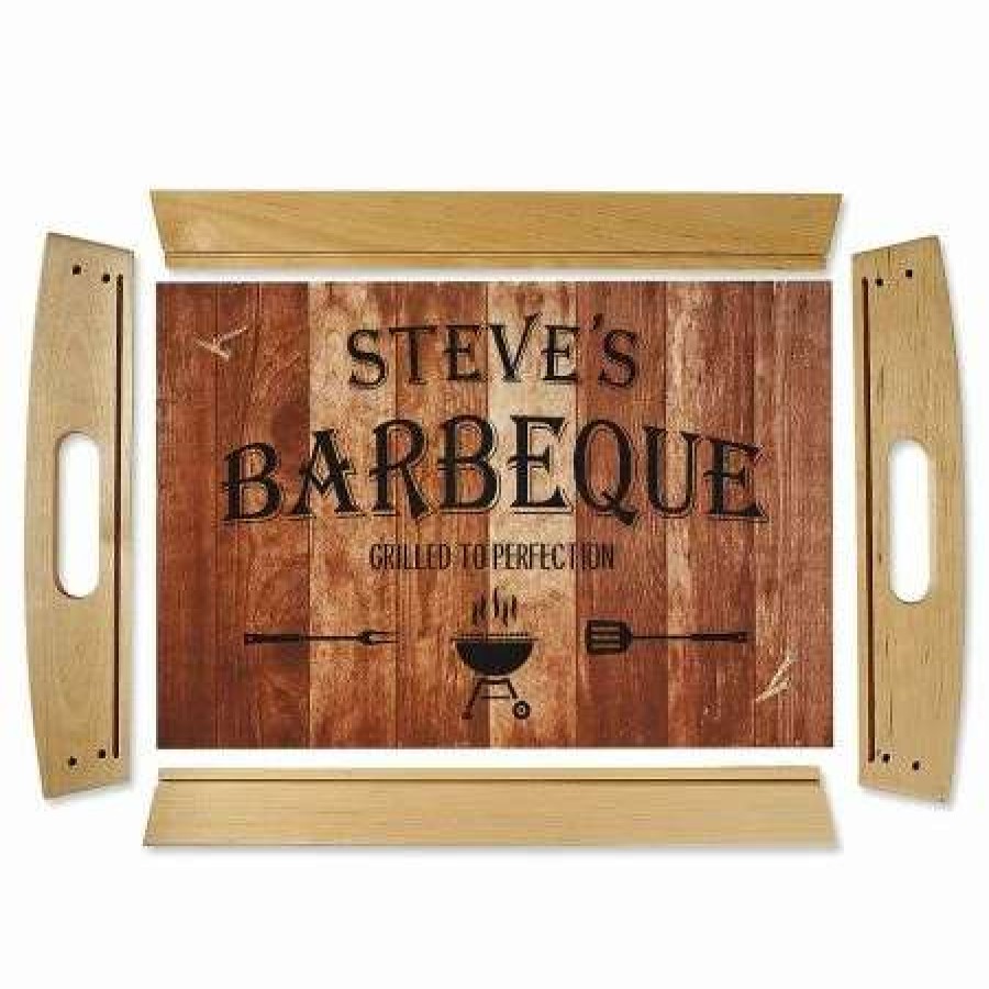 For Home * | Barbeque Personalized Serving Tray