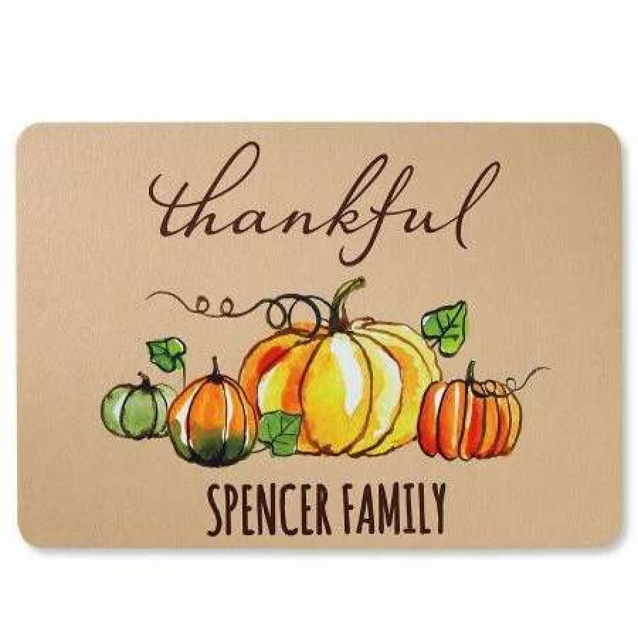 For Home * | Thankful Personalized Doormat