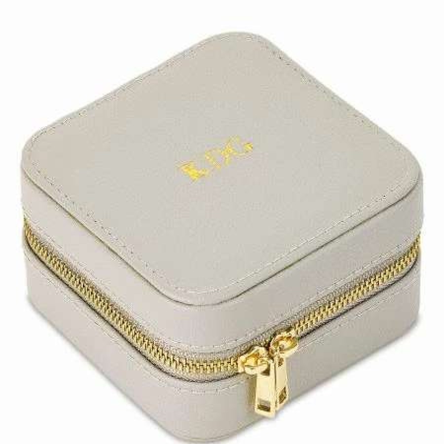 For Home * | Gray Travel Personalized Jewelry Case