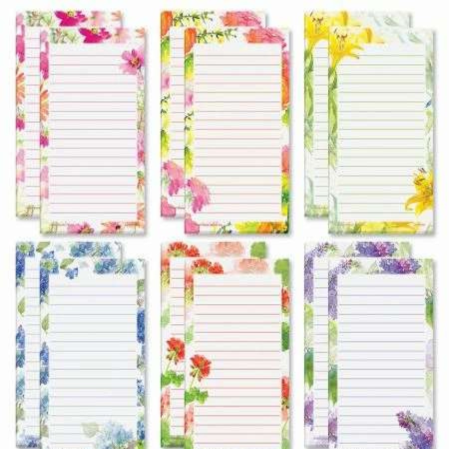 Holidays & Events * | Paintbox Floral Magnetic Shopping List Pads