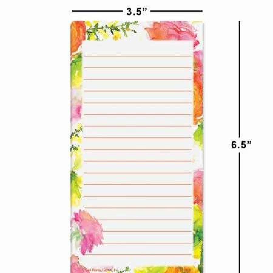 Holidays & Events * | Paintbox Floral Magnetic Shopping List Pads