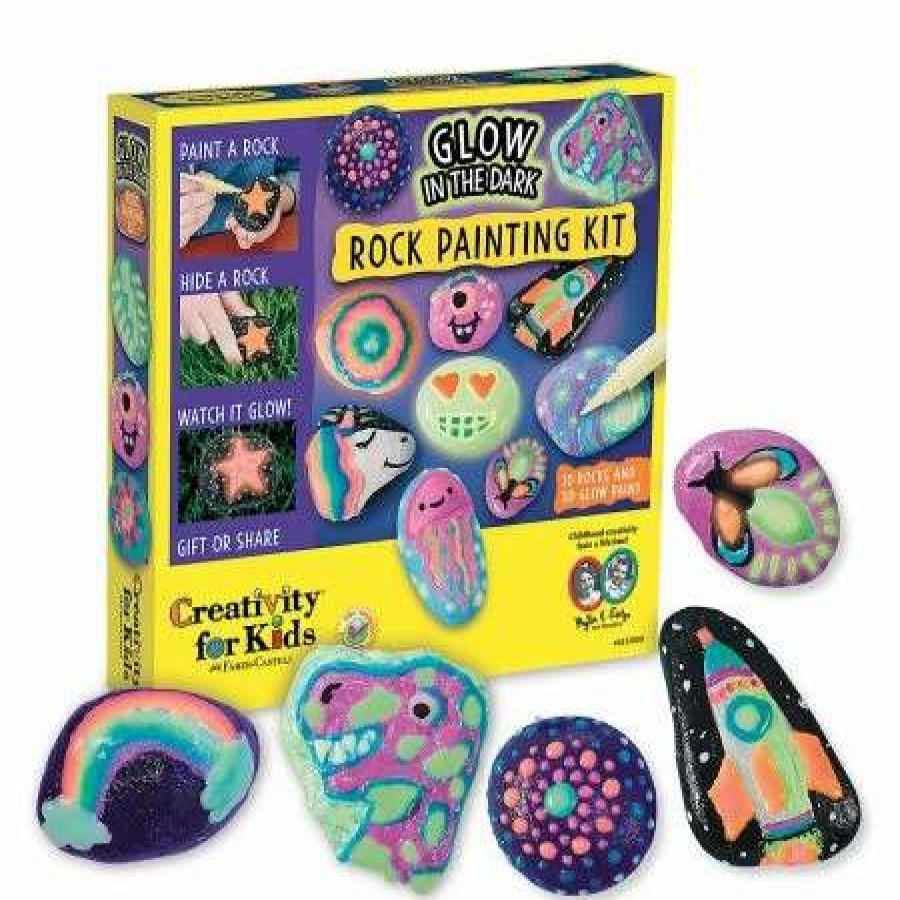 For Kids * | Glow-In-The-Dark Rock Painting Kit