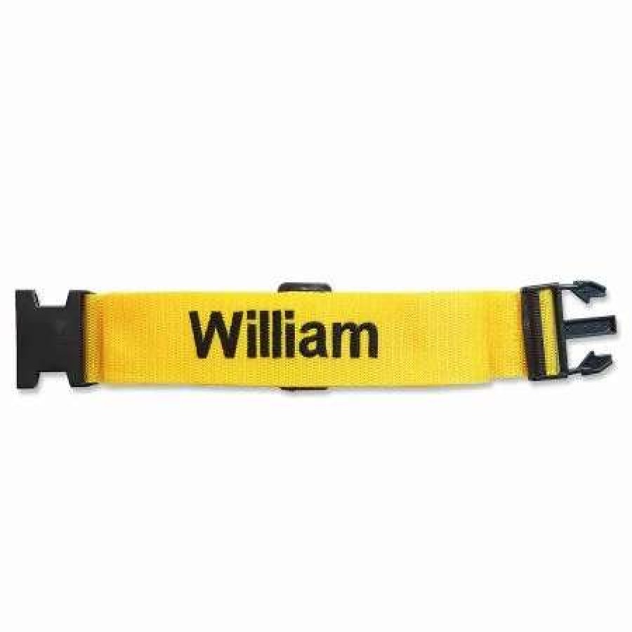 For Home * | Personalized Yellow Luggage Strap