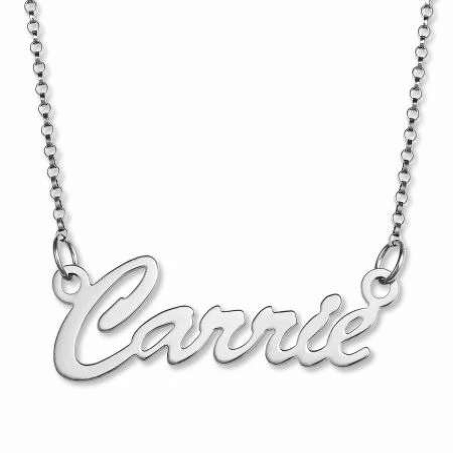 Holidays & Events * | Sterling Silver Script Name Necklace