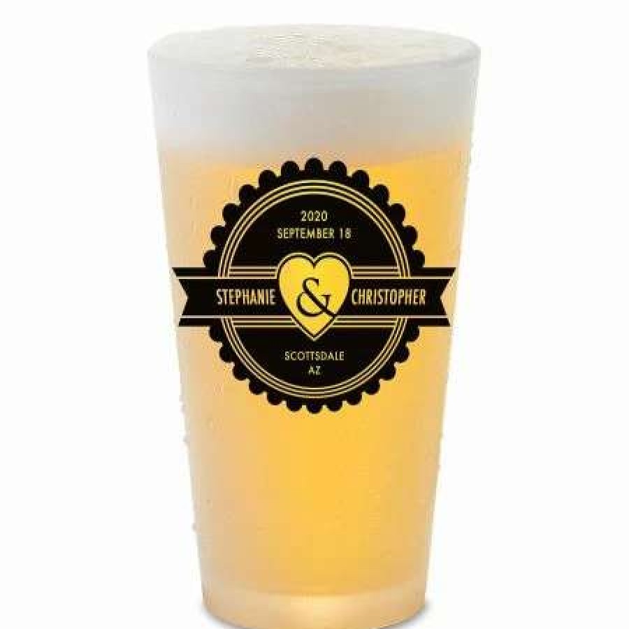 For Home * | Home Wedding Personalized Pint Beer Glass