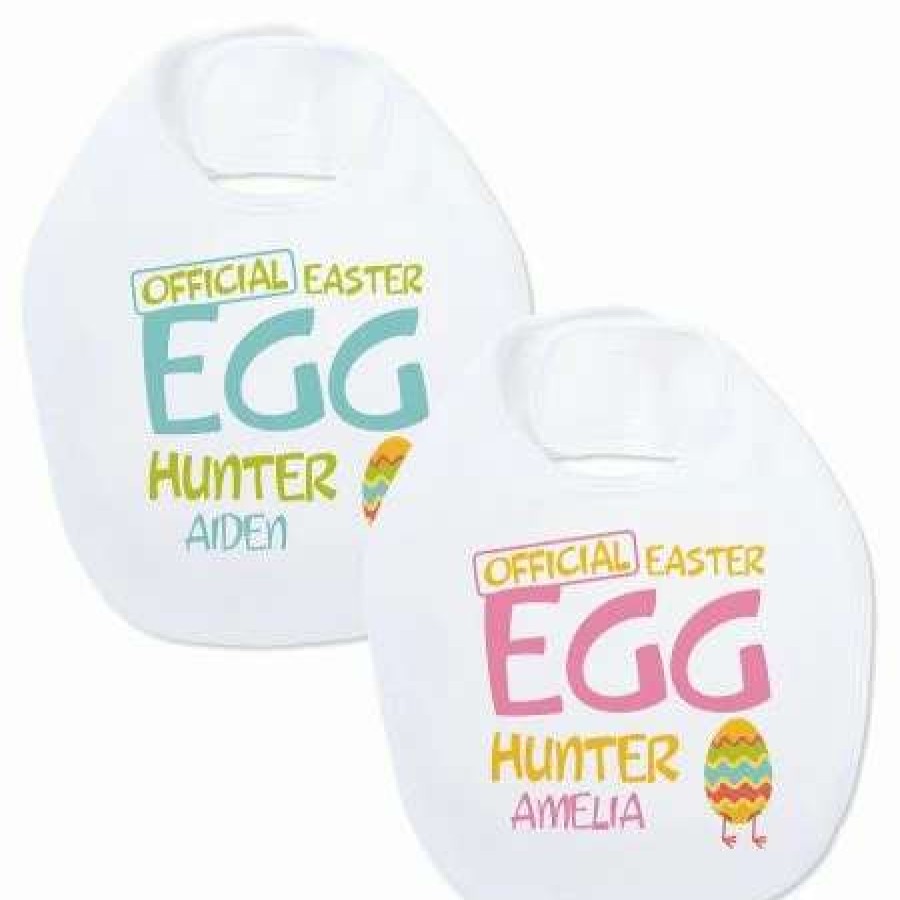 For Kids * | Baby'S Easter Egg Hunter Personalized Bib