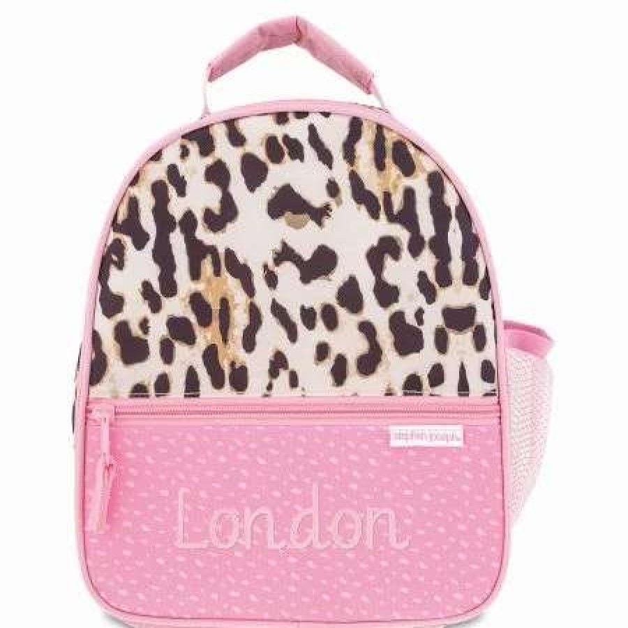 For Kids * | All Over Leopard Print Personalized Lunch Bag By Stephen Joseph