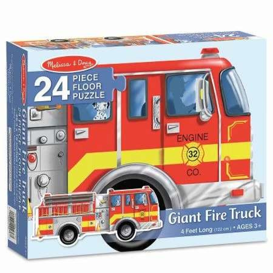 For Kids * | Giant Firetruck Puzzle By Melissa & Doug