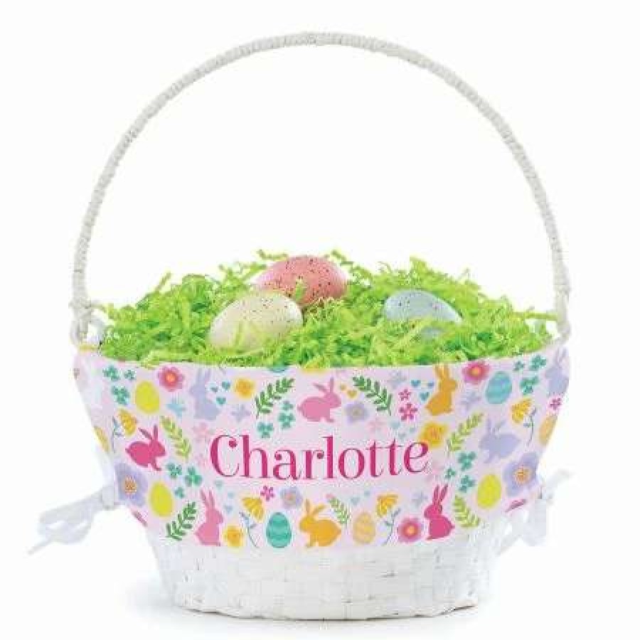 Holidays & Events * | Bunny Easter Basket With Personalized Liner