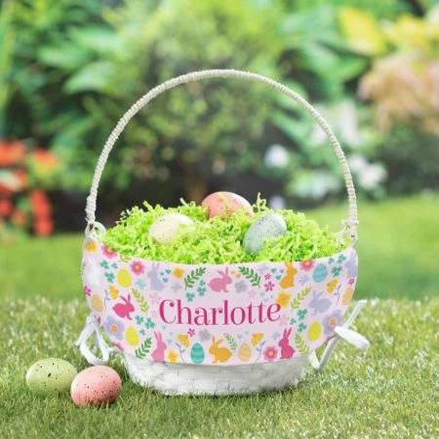 Holidays & Events * | Bunny Easter Basket With Personalized Liner