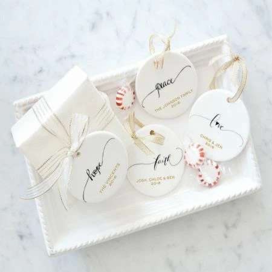 Holidays & Events * | Personalized Love Round Christmas Ornaments