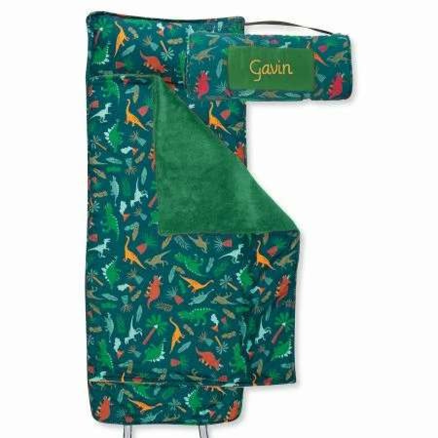 For Kids * | All-Over Green Dino Print Nap Mat By Stephen Joseph