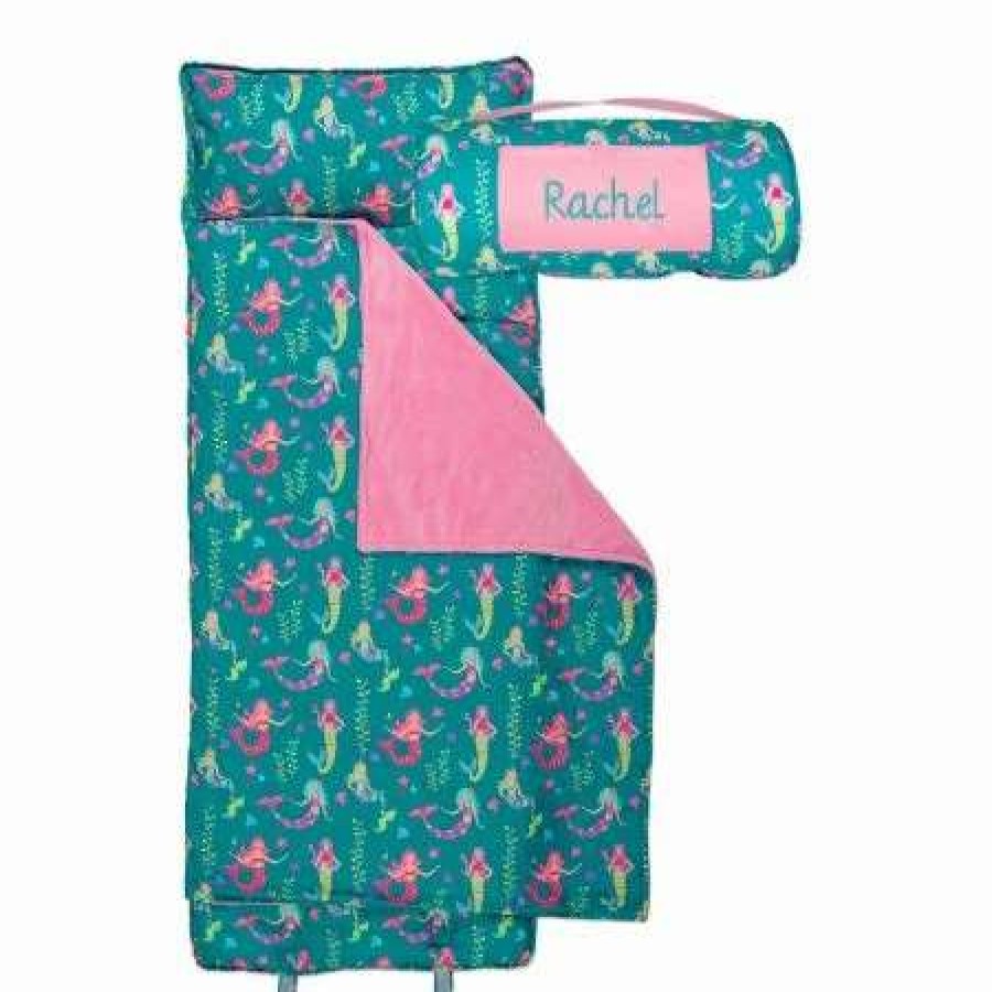 For Kids * | Personalized All-Over Mermaid Print Nap Mat By Stephen Joseph