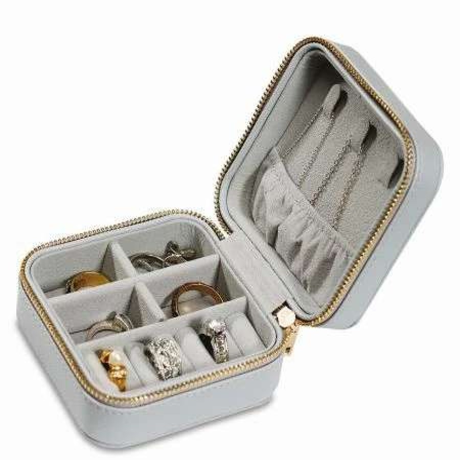 For Home * | Grey Travel Jewelry Box