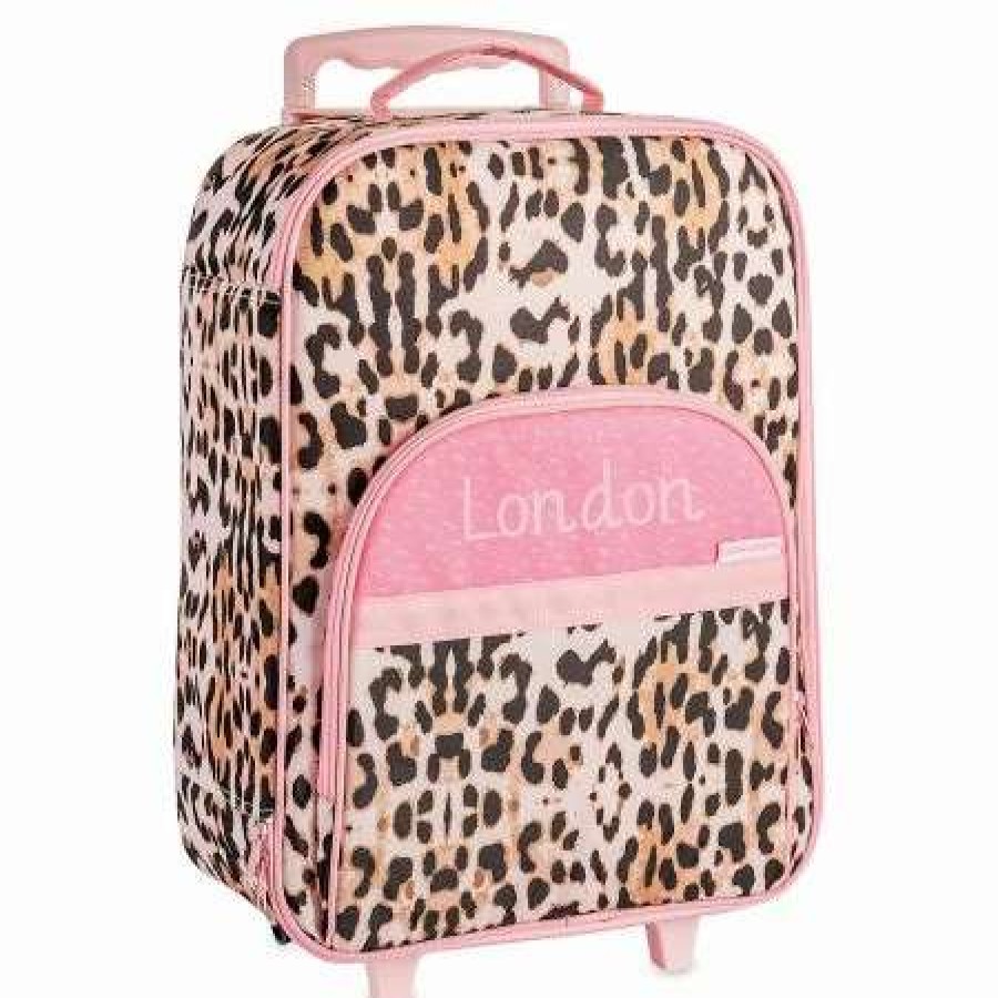 For Kids * | Pink Leopard Personalized Rolling Luggage